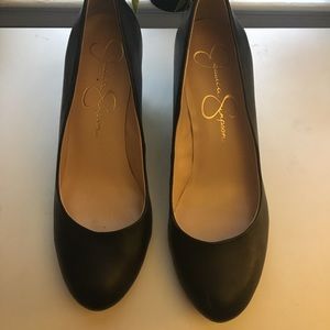 Jessica Simpson Black Wedge Heels